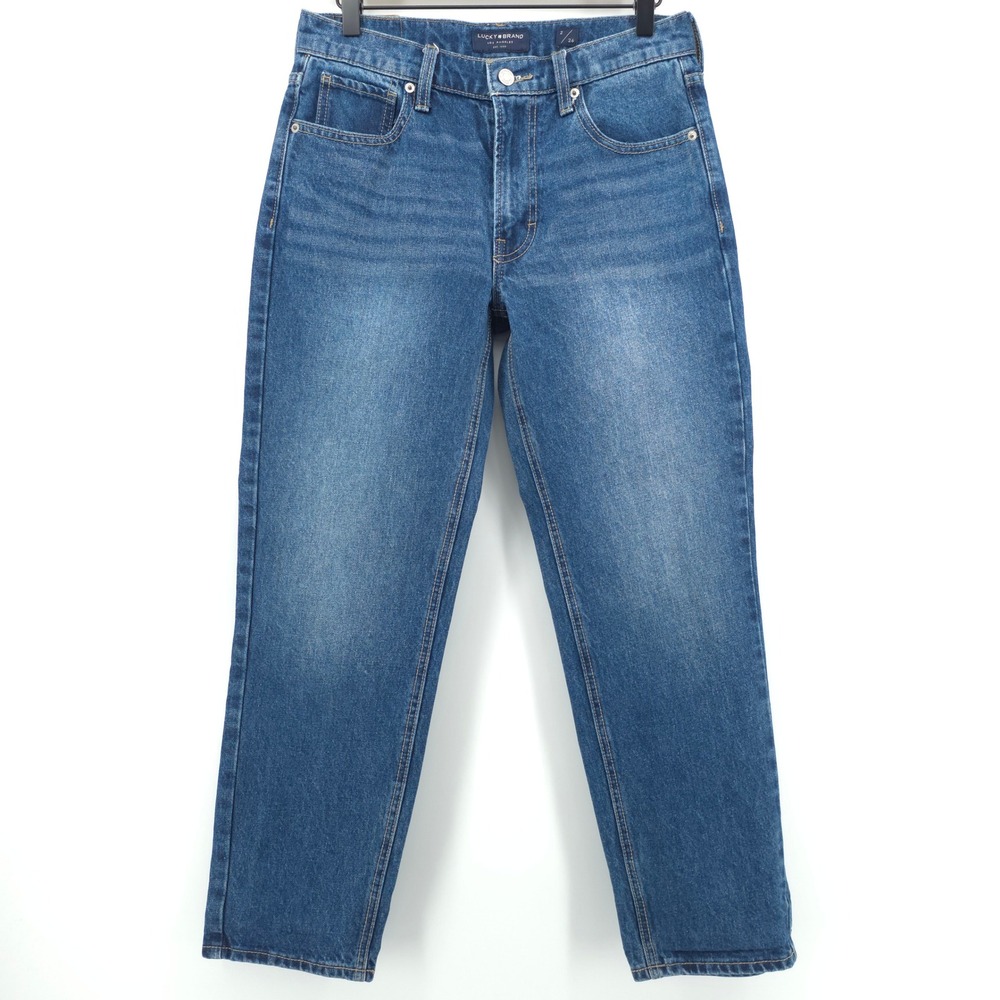 Lucky Brand Womens Jeans Boy Mid Rise‎ Relaxed 2/26 Blue Straight Leg Denim